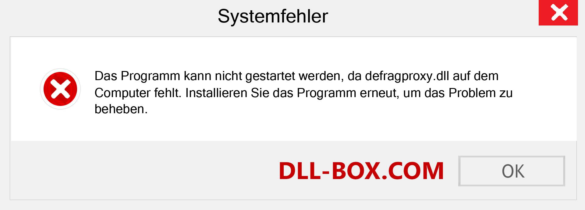 defragproxy.dll-Datei fehlt?. Download für Windows 7, 8, 10 - Fix defragproxy dll Missing Error unter Windows, Fotos, Bildern